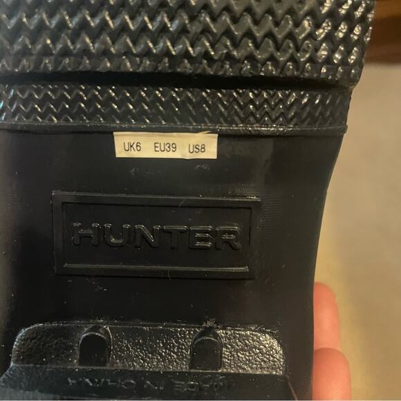 Hunter Navy Blue Tall Rainboot Size 8 - Picture 8 of 10